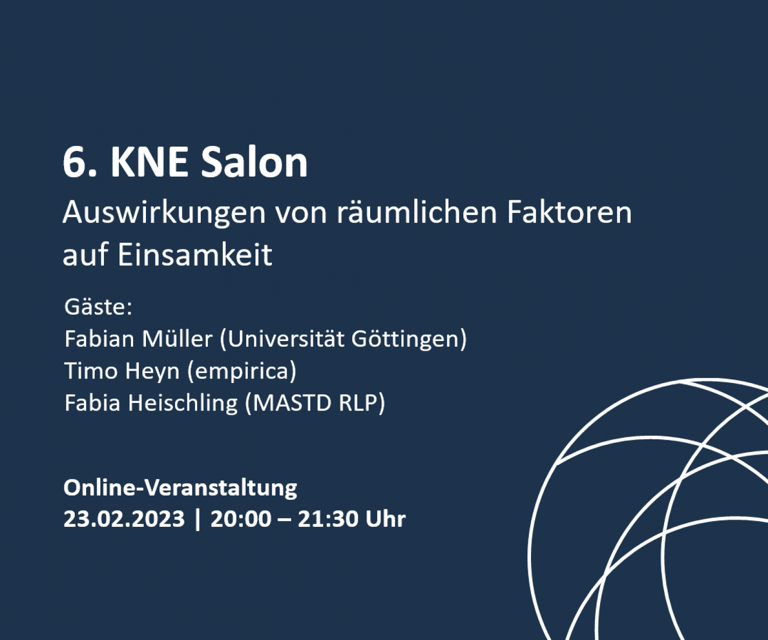 Einladung zum 6. KNE Salon