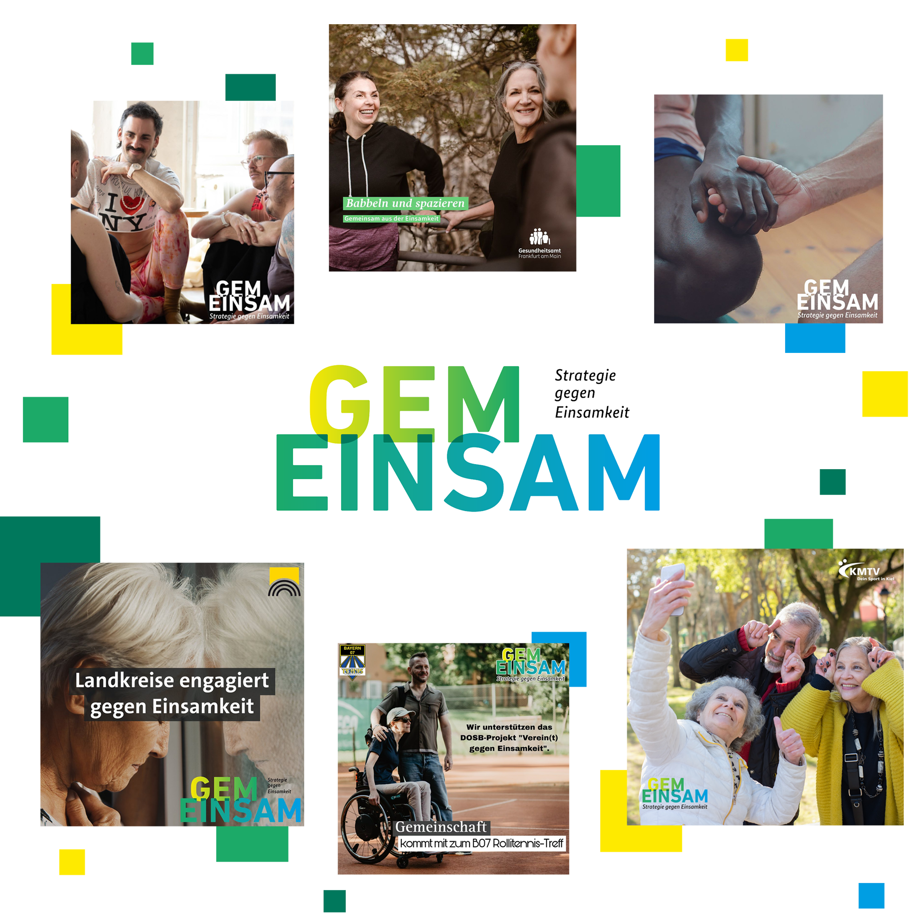 Collage der Instagramposts zur Aktionswoche "Gemeinsam aus der Einsamkeit"