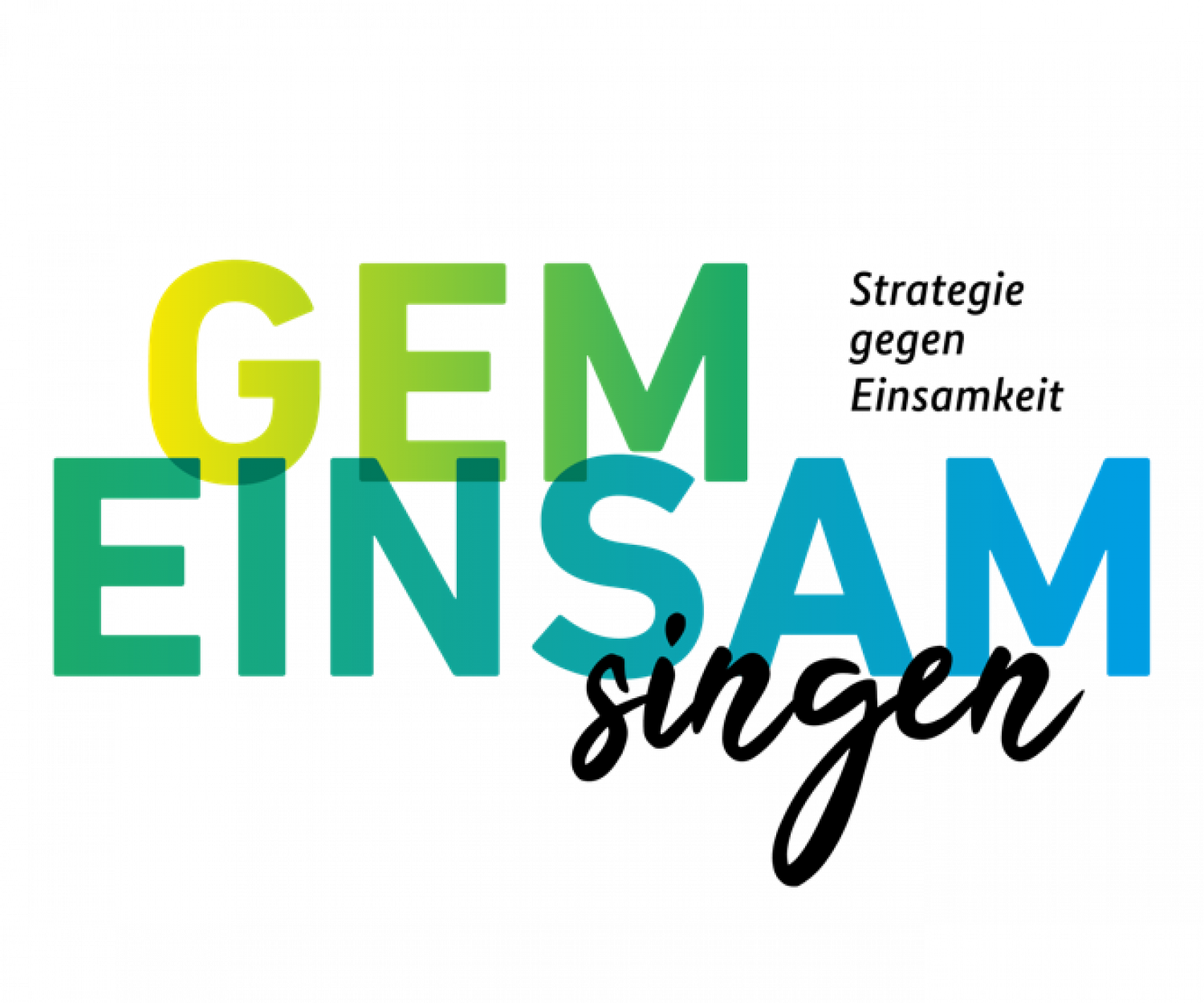 Logo der Strategie gegen Einsamkeit mit Schriftzug "singen"