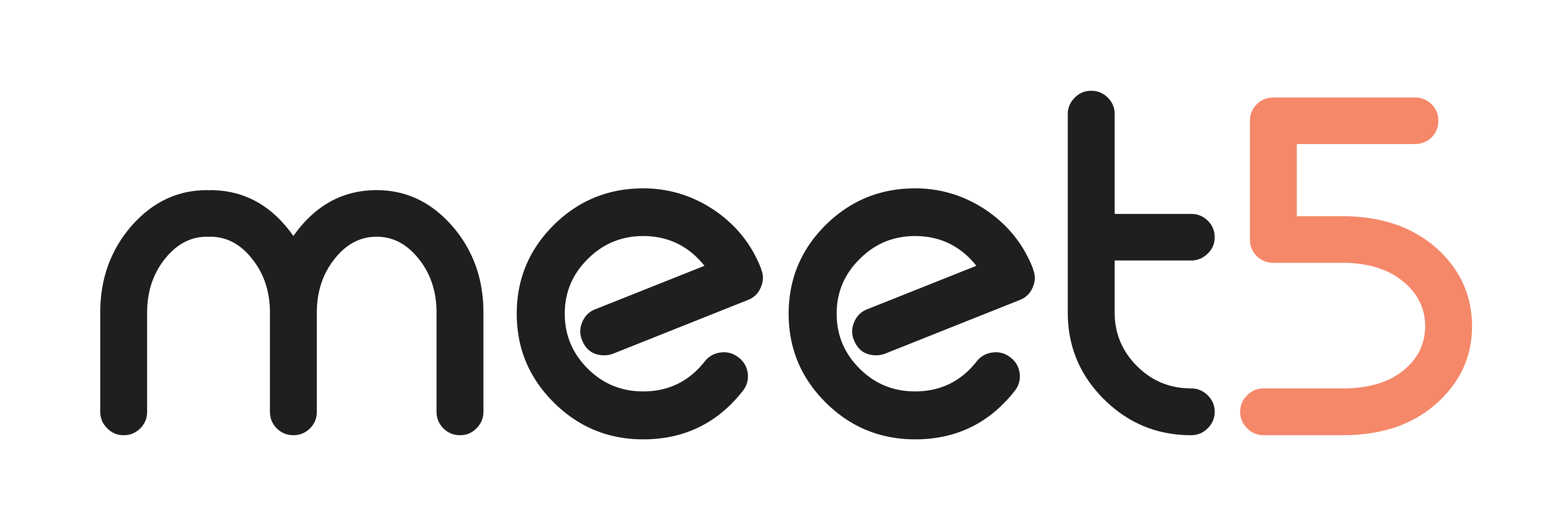 Logo: Meet5 Schriftzug Schwarz auf Weiß